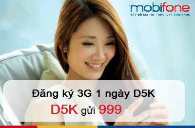 Gói cước D5K Mobifone- Gói 3G 1 ngày mới chỉ 5.000đ