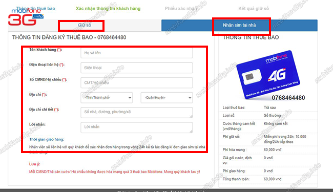 Hướng dẫn mua sim số Mobi online tự chọn theo ý muốn cach chon sim so mobifone online