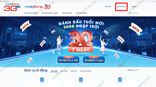 cach dang ky tai khoan mobifone portal