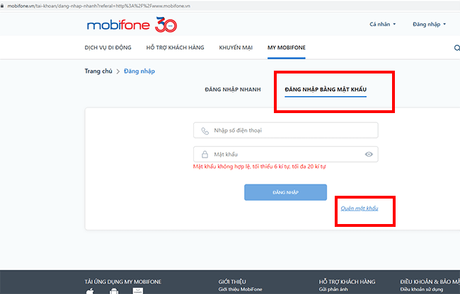 cach dang ky tai khoan mobifone portal