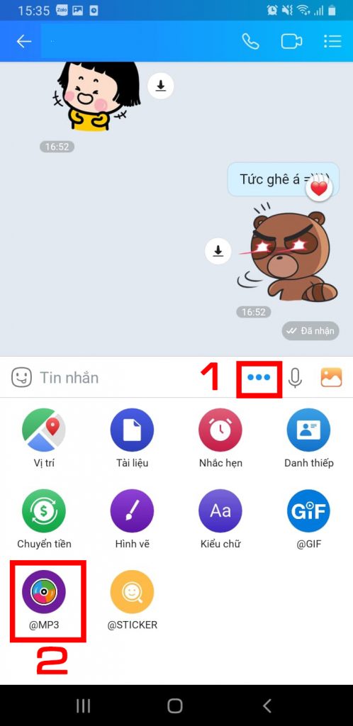 cach gui bai hat qua zalo