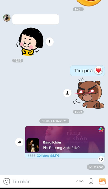 cach gui bai hat qua zalo