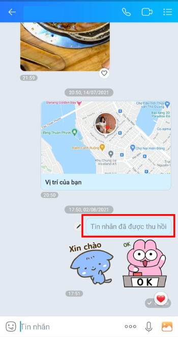 thu hoi tin nhan zalo sau 1 tieng