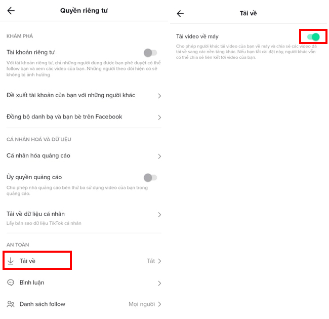 cach bat che do luu video tren tiktok 