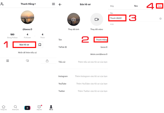 Hướng dẫn đổi tên nick ID Tiktok trên điện thoại chỉ trong 3s cach doi ten tiktok doi ID tiktok