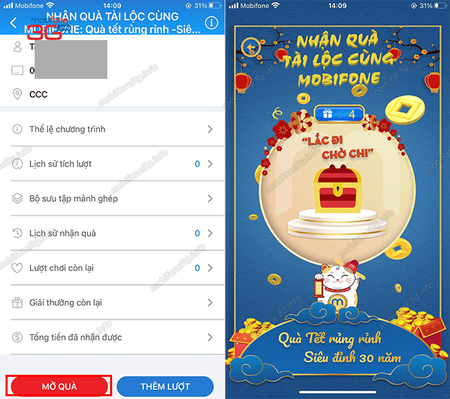 QUÀ TẾT FREE: Lắc quà trên My MobiFone nhận thẻ cào, tiền mặt lac qua tren my mobifone nhan qua tet