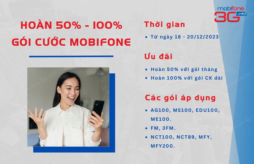 mobifone hoan 50% - 100% goi cuoc nct89 nct100
