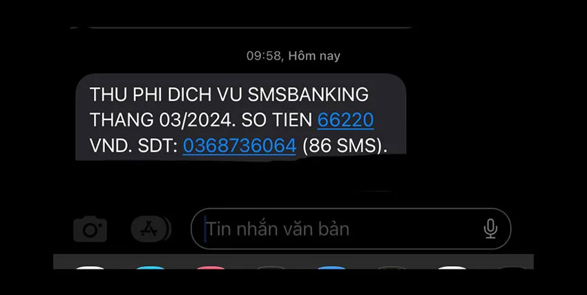 tat sms vietcombank tren app